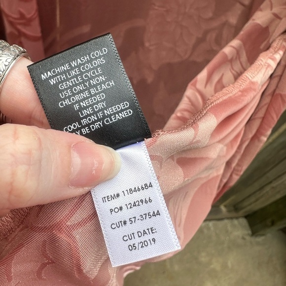 Torrid Boho Peachy Pink Velvet Floral Burnout Kimono Open Front Cardigan - Picture 10 of 12